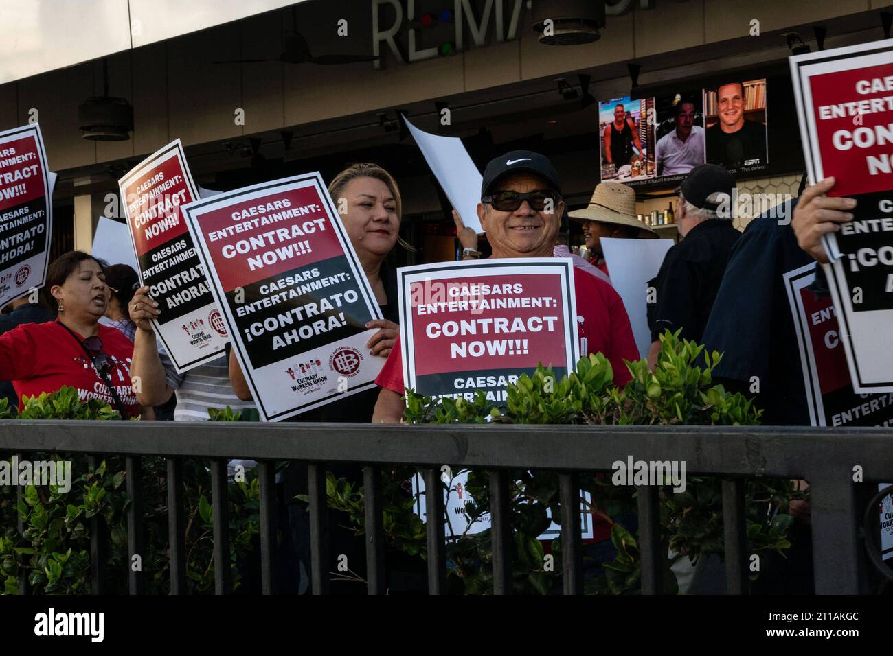 LAS VEGAS, NV - October 12: Culinary Union Workers Picket On The Las ...