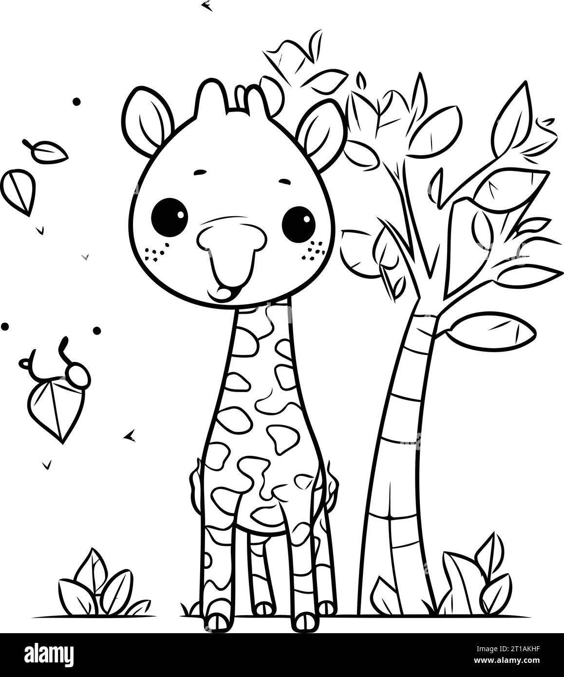 Cartoon giraffe coloring pages hi-res stock photography and images - Alamy