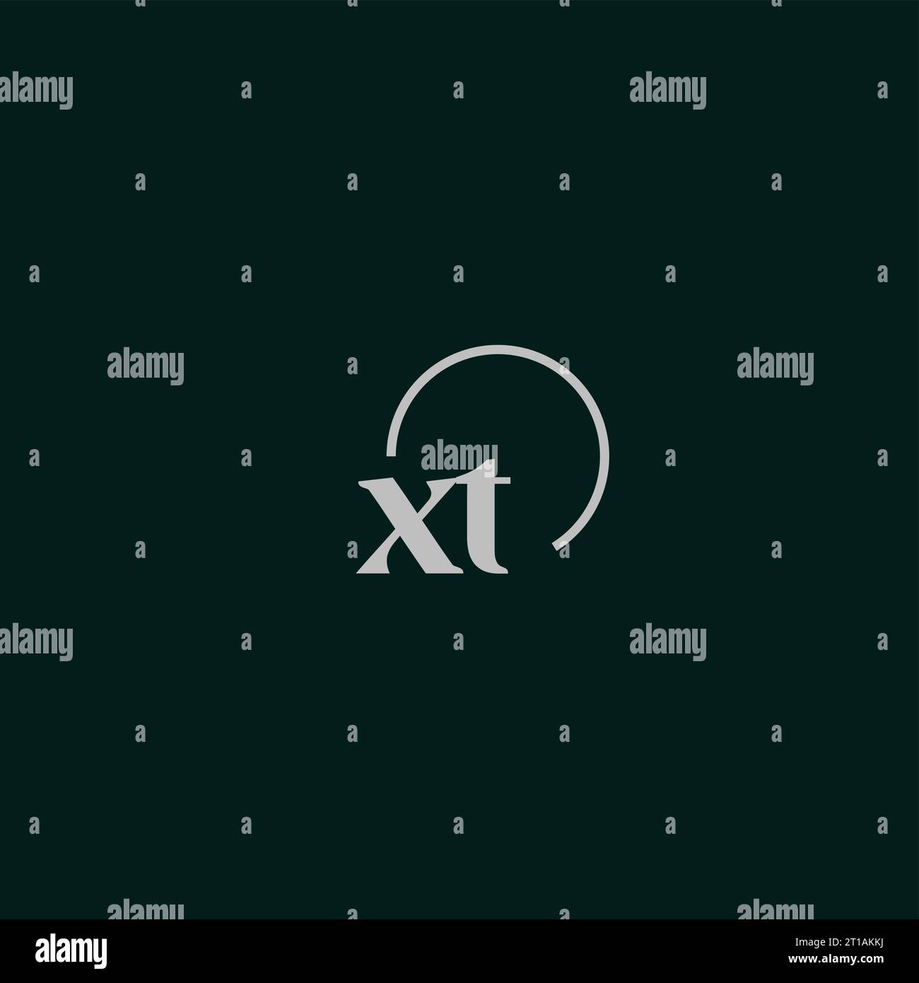 XT initials logo monogram design ideas Stock Vector