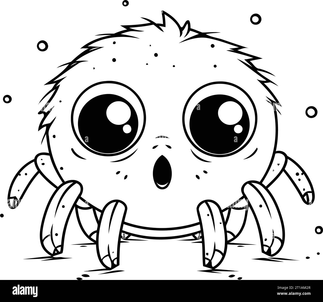Cute cartoon spider. Vector illustration isolated on a white background ...