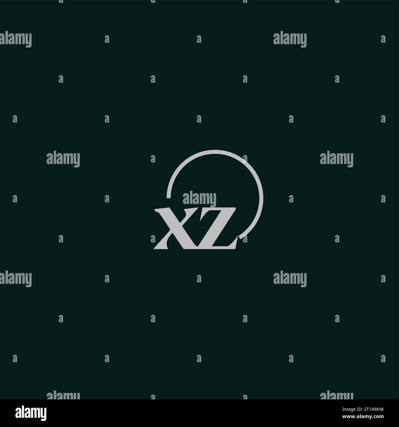 XZ initials logo monogram design ideas Stock Vector