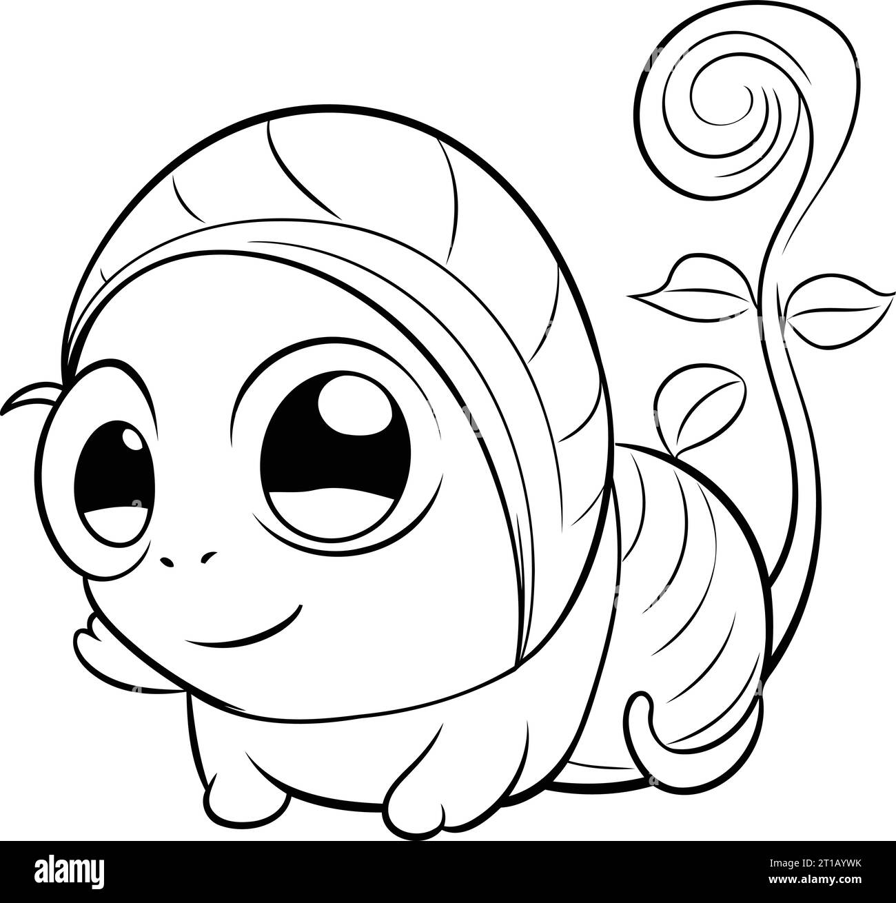 Cute cartoon caterpillar. Coloring book page for kids Stock Vector ...