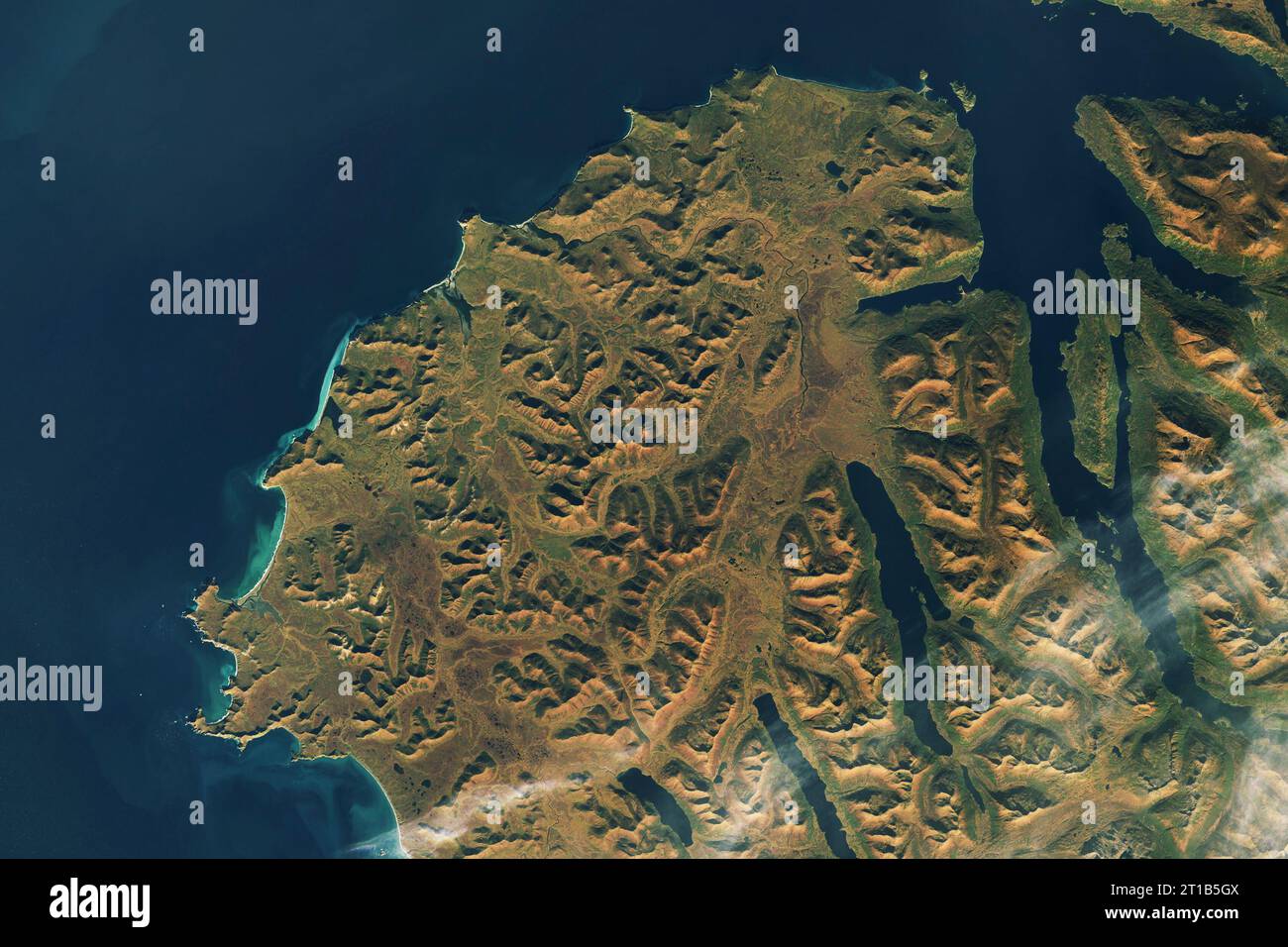 Aerial of Kodiak Island, Alaska Stock Photo Alamy