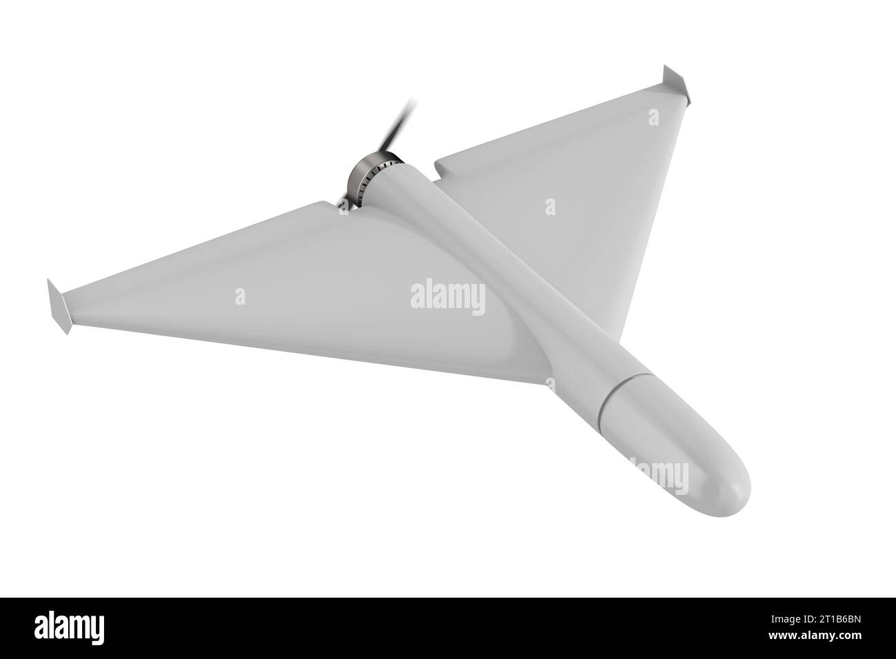 Military drone on white background. Isolated 3d illustration Stock Photo