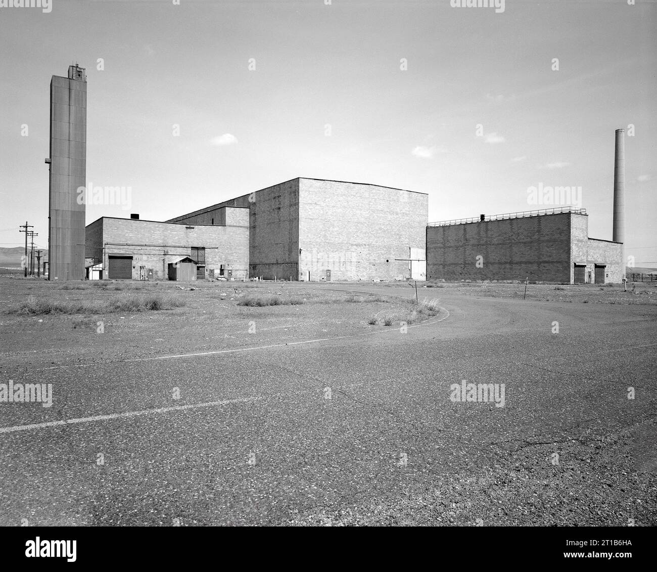 D-Reactor complex, Area 100-D, constructed during Manhattan Project and World War II, Richland, Benton County, Washington, USA, Historic American Engineering Record Stock Photo