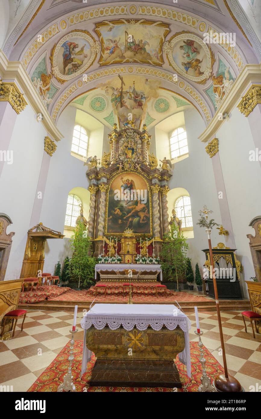 Baroque Collegiate Church, Reichersberg, Upper Austria, Austria Stock Photo