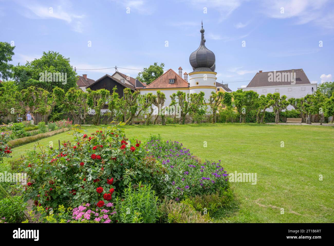 Herrengarten near the monastery, Reichersberg, Upper Austria, Austria Stock Photo