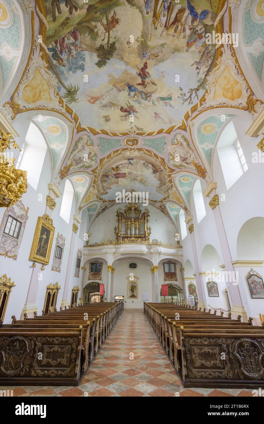 Baroque Collegiate Church, Reichersberg, Upper Austria, Austria Stock Photo