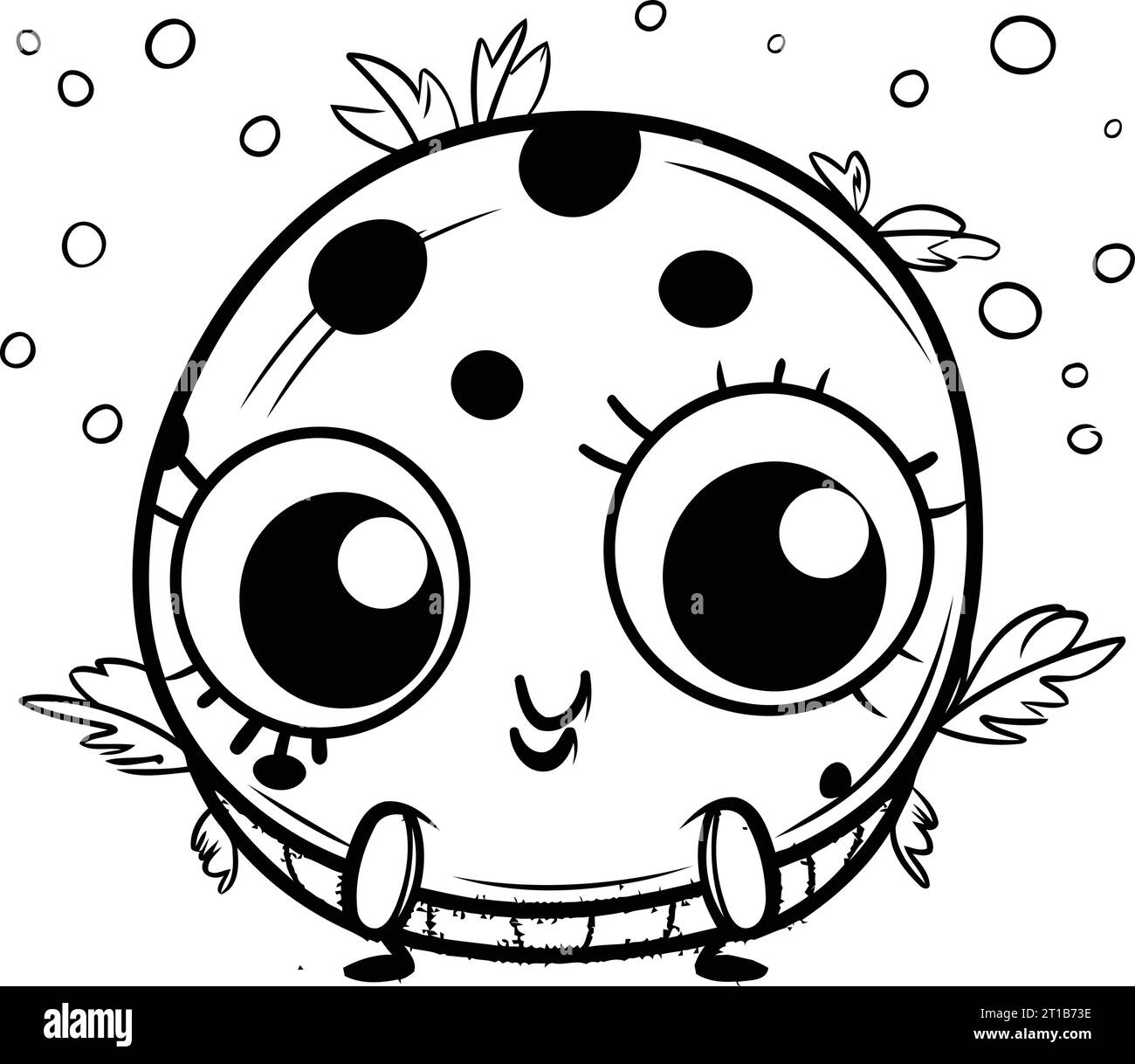 Cute koala sleeping on a tree branch. Vector illustration Stock Vector