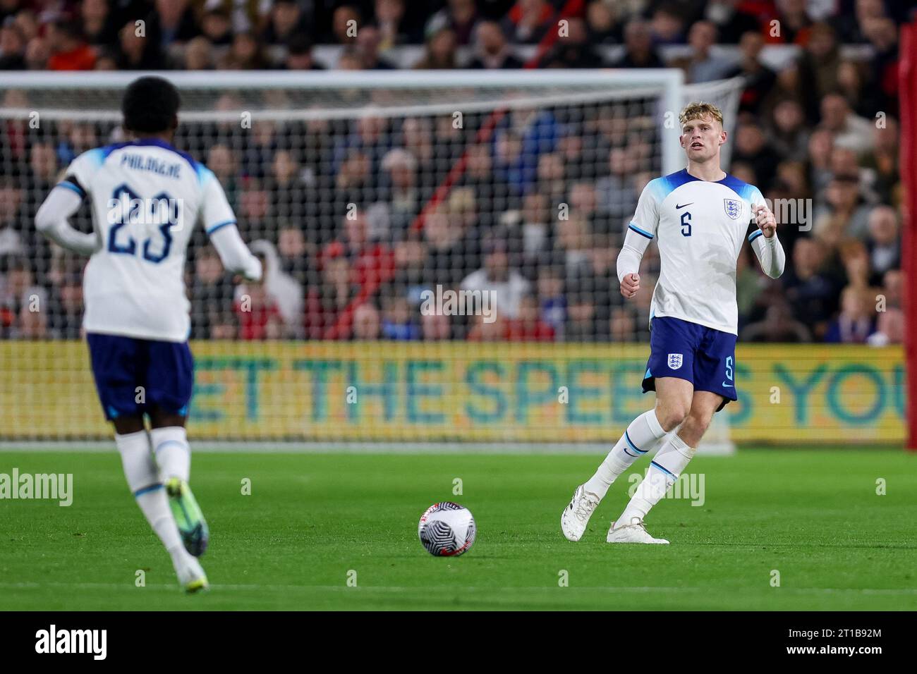 Nottingham, UK. 12th Oct, 2023. England's Jarrad Branthwaite in action