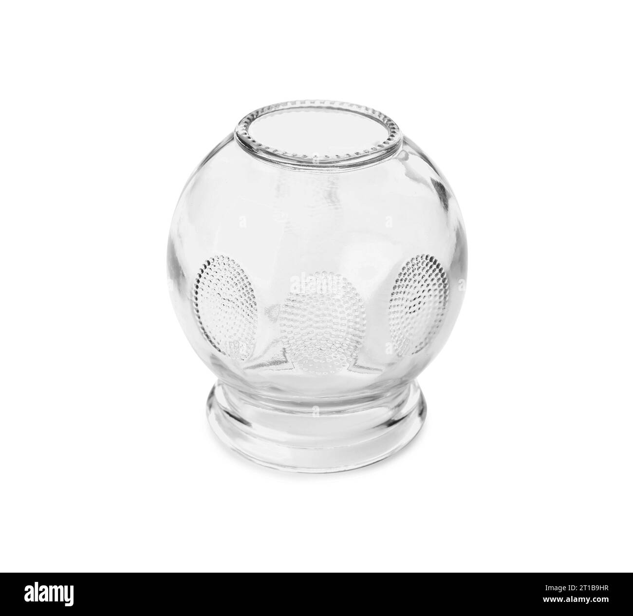 One glass cup isolated on white. Cupping therapy Stock Photo Alamy