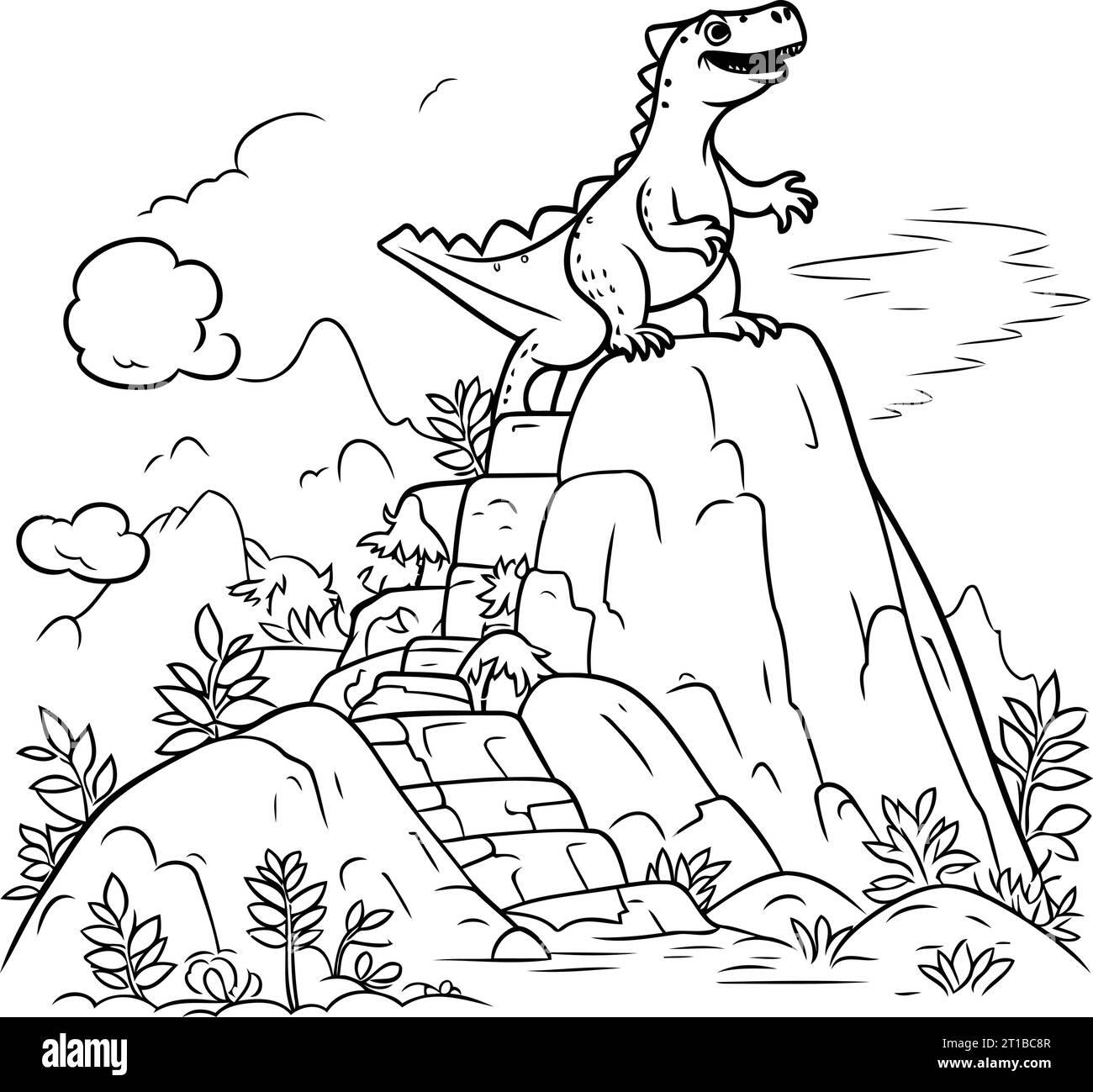 Dinosaur cartoon design. Jurassic childhood play fun kid game gift and