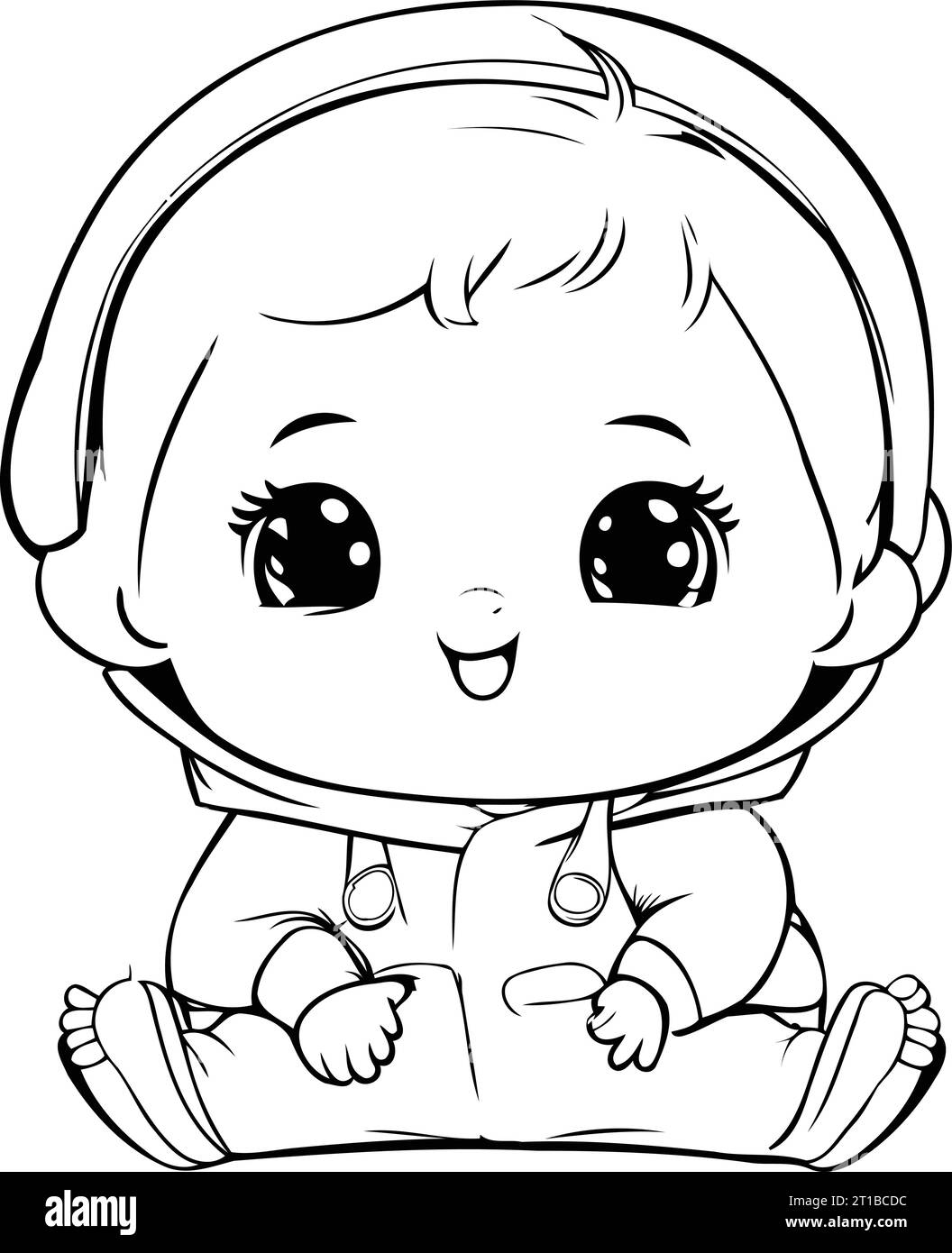 Cute baby boy cartoon on a white background. Vector illustration Stock ...