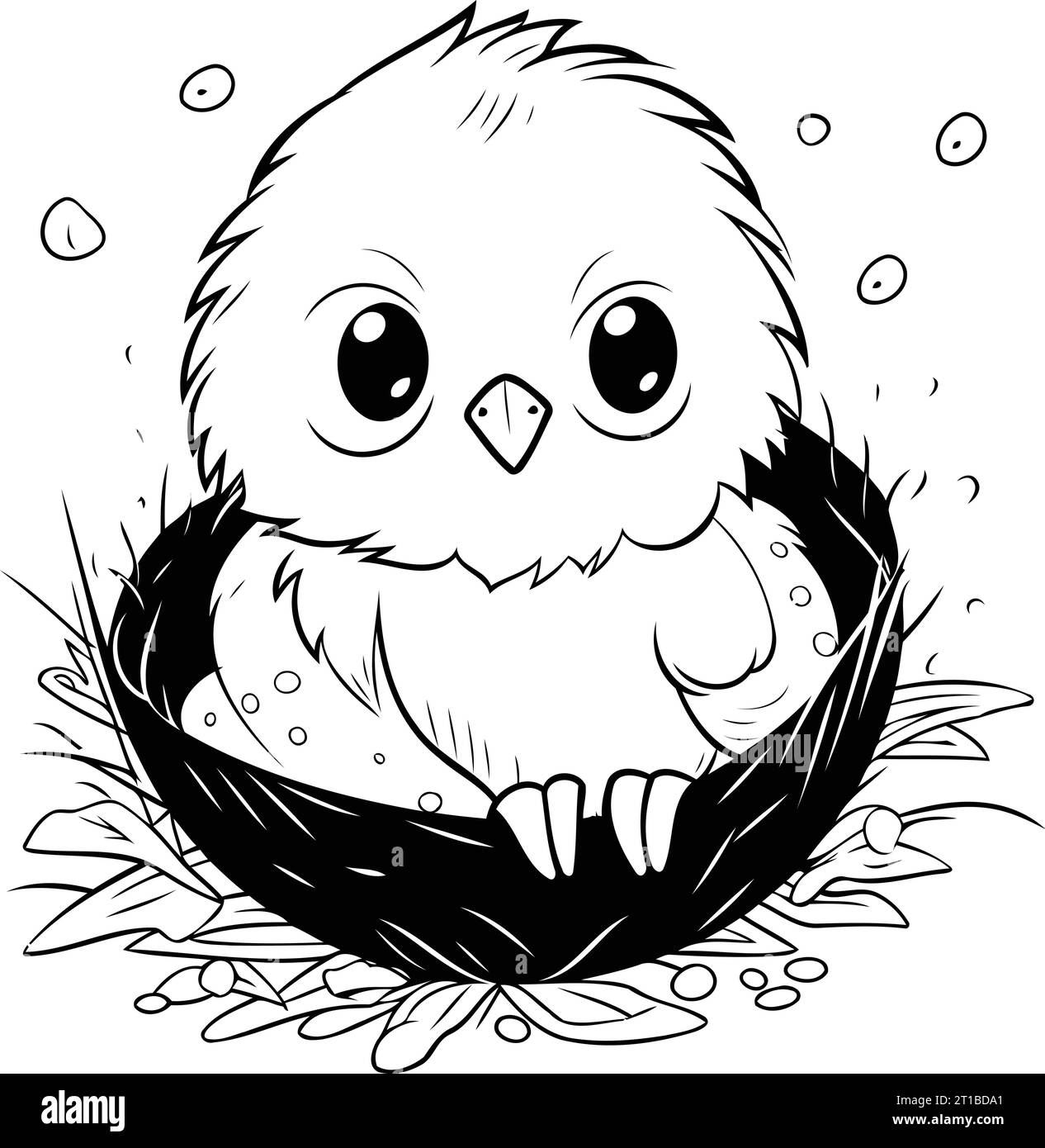 A chicken egg in the nest Stock Vector Images - Alamy