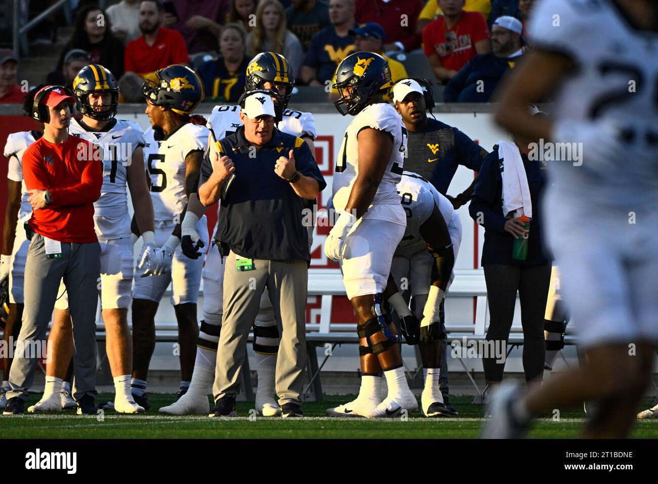 HOUSTON, TX - OCTOBER 12: West Virginia Mountaineers Head Coach Neal ...