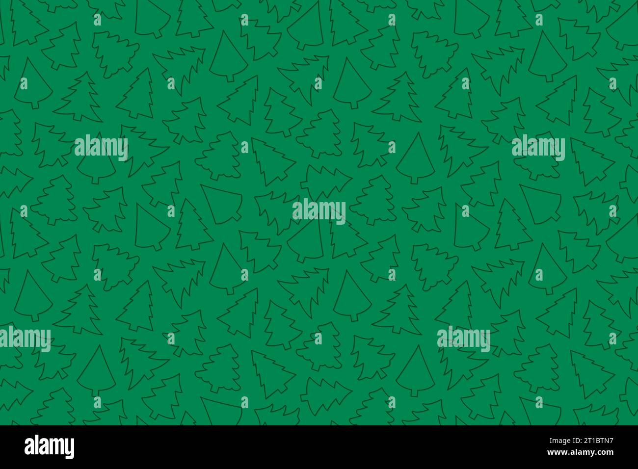 green seamless pattern with christmas trees- vector illustration Stock Vector