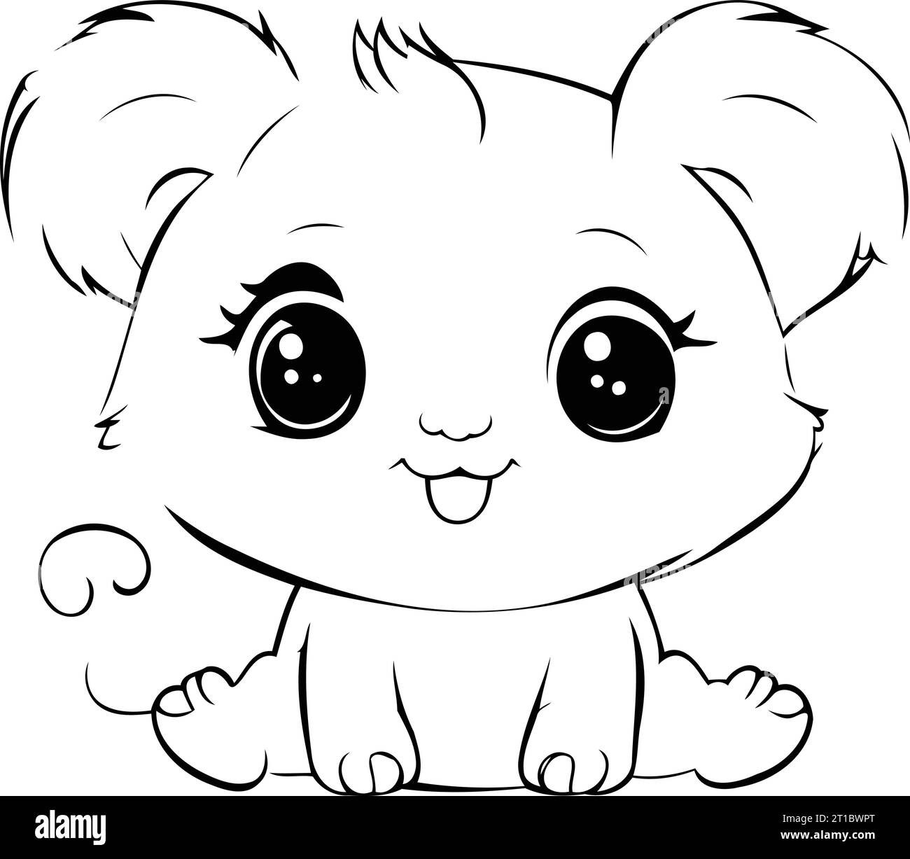 Cute Cartoon Koala. Vector Illustration for Coloring Book Stock Vector ...