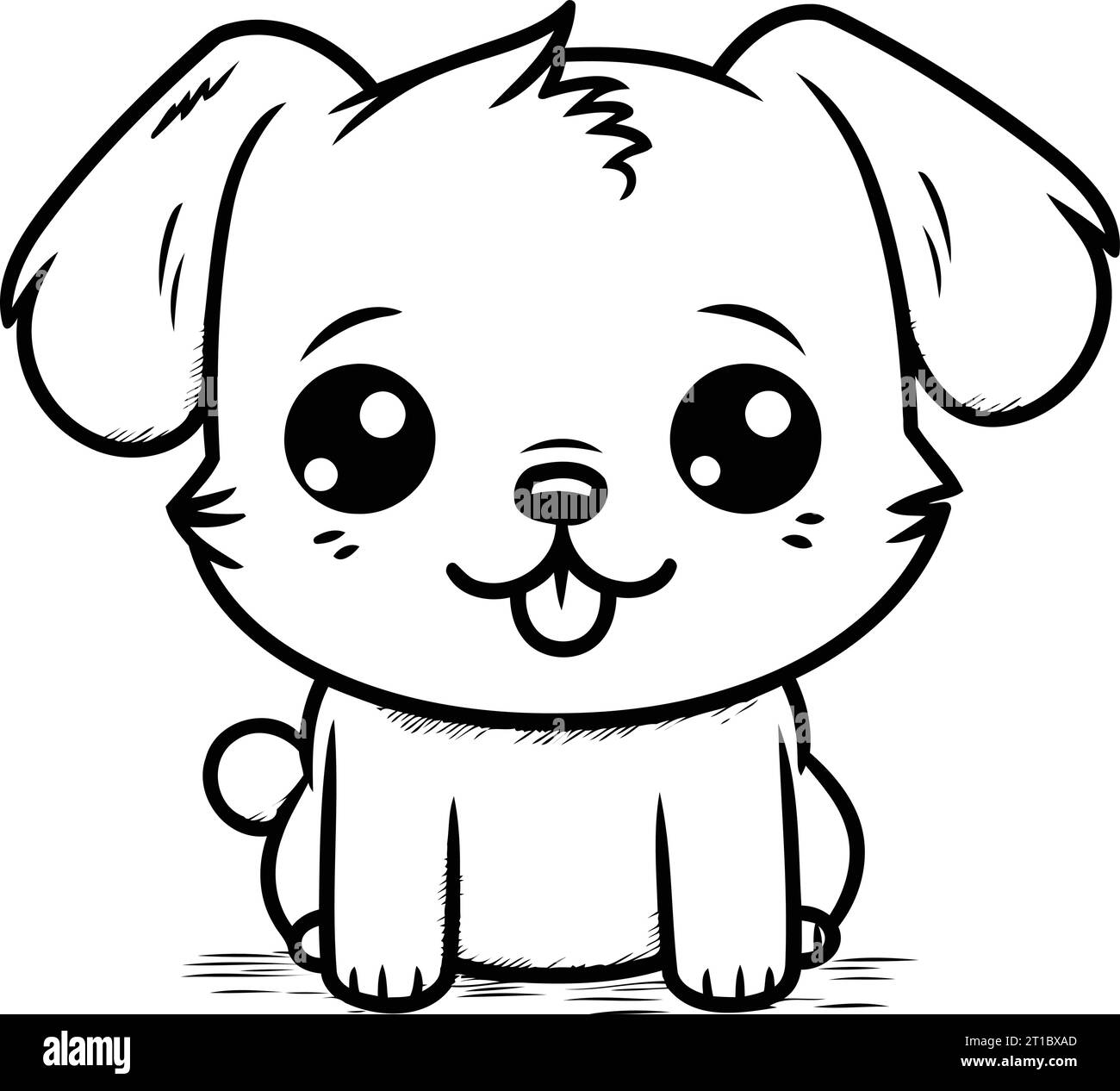 Cute cartoon dog. Vector illustration isolated on a white background ...