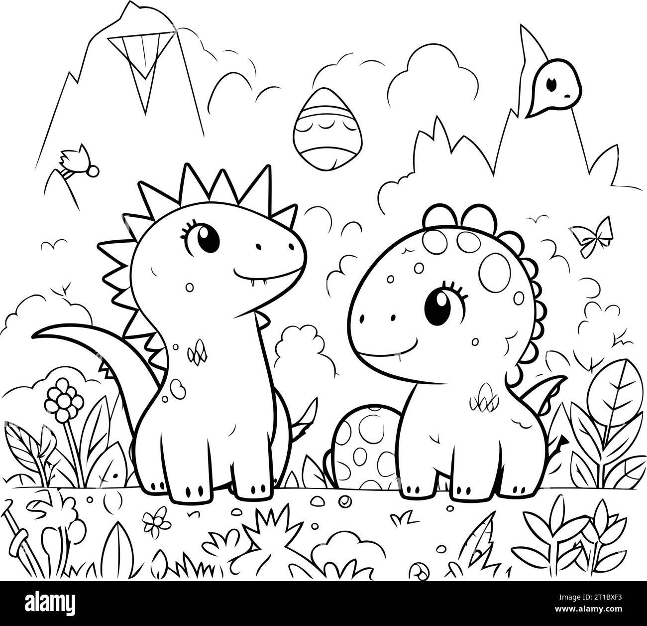 Premium Vector  Giganotosaurus coloring pages for kid