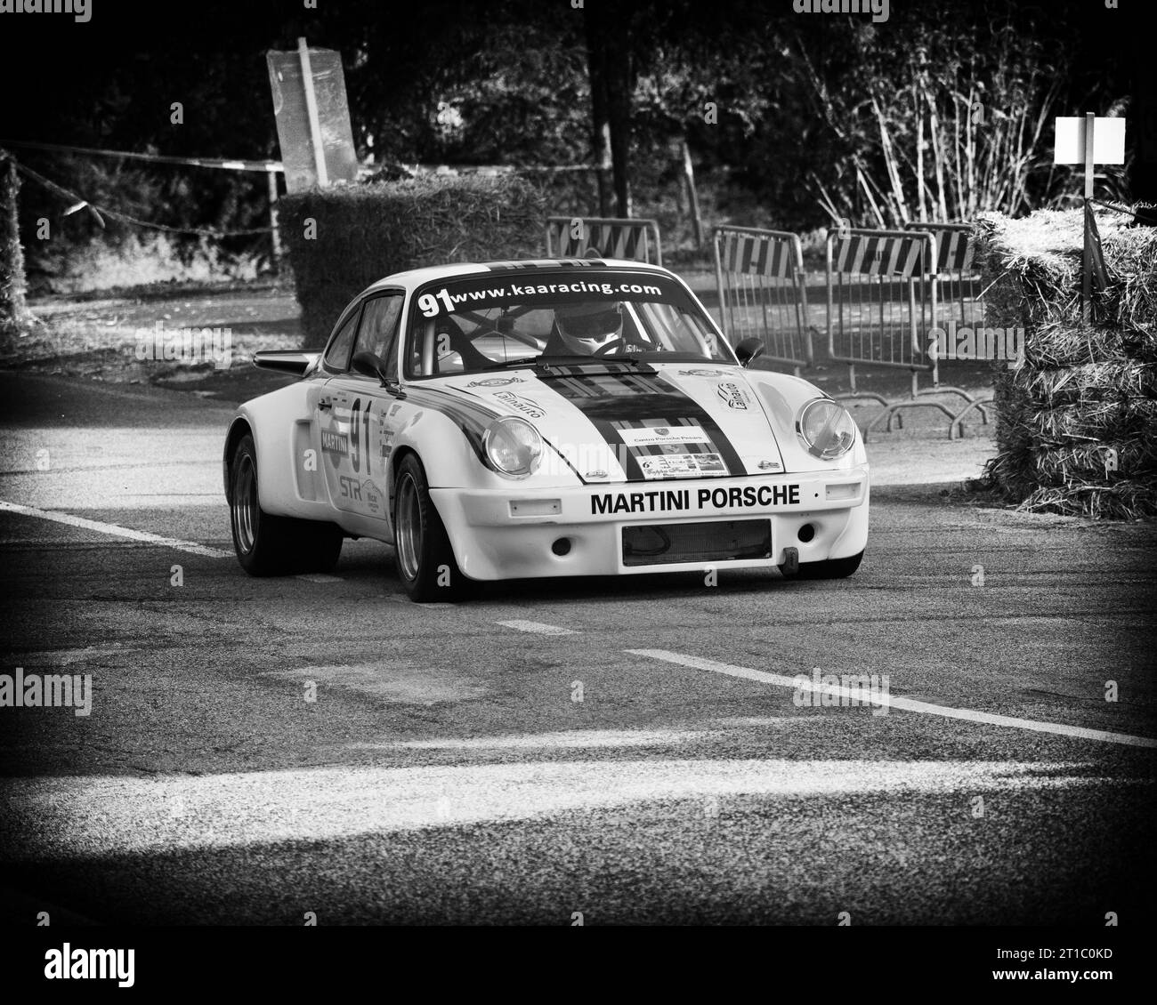 Pesaro , Italy - 06 oct 2023 : Porsche carrera sr edition, sprint race in san bartolo pesaro Stock Photo