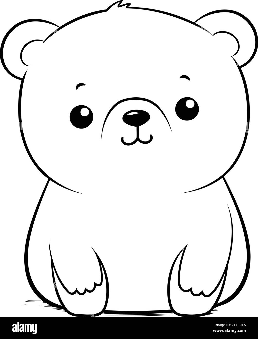 Baby Polar Bear Clipart Black And White