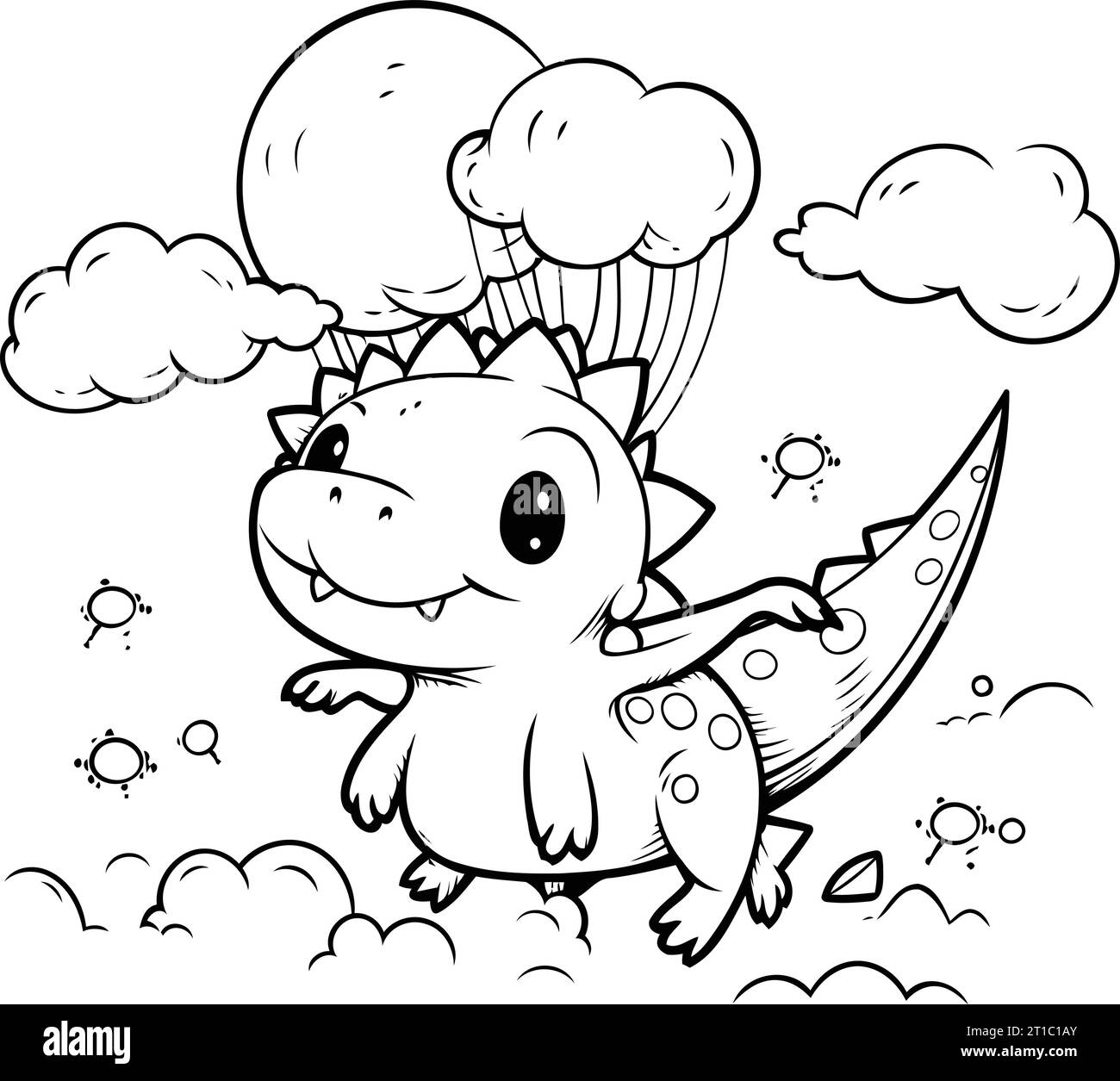 cute-dinosaur-coloring-book-for-children-vector-illustration-stock-vector-image-art-alamy