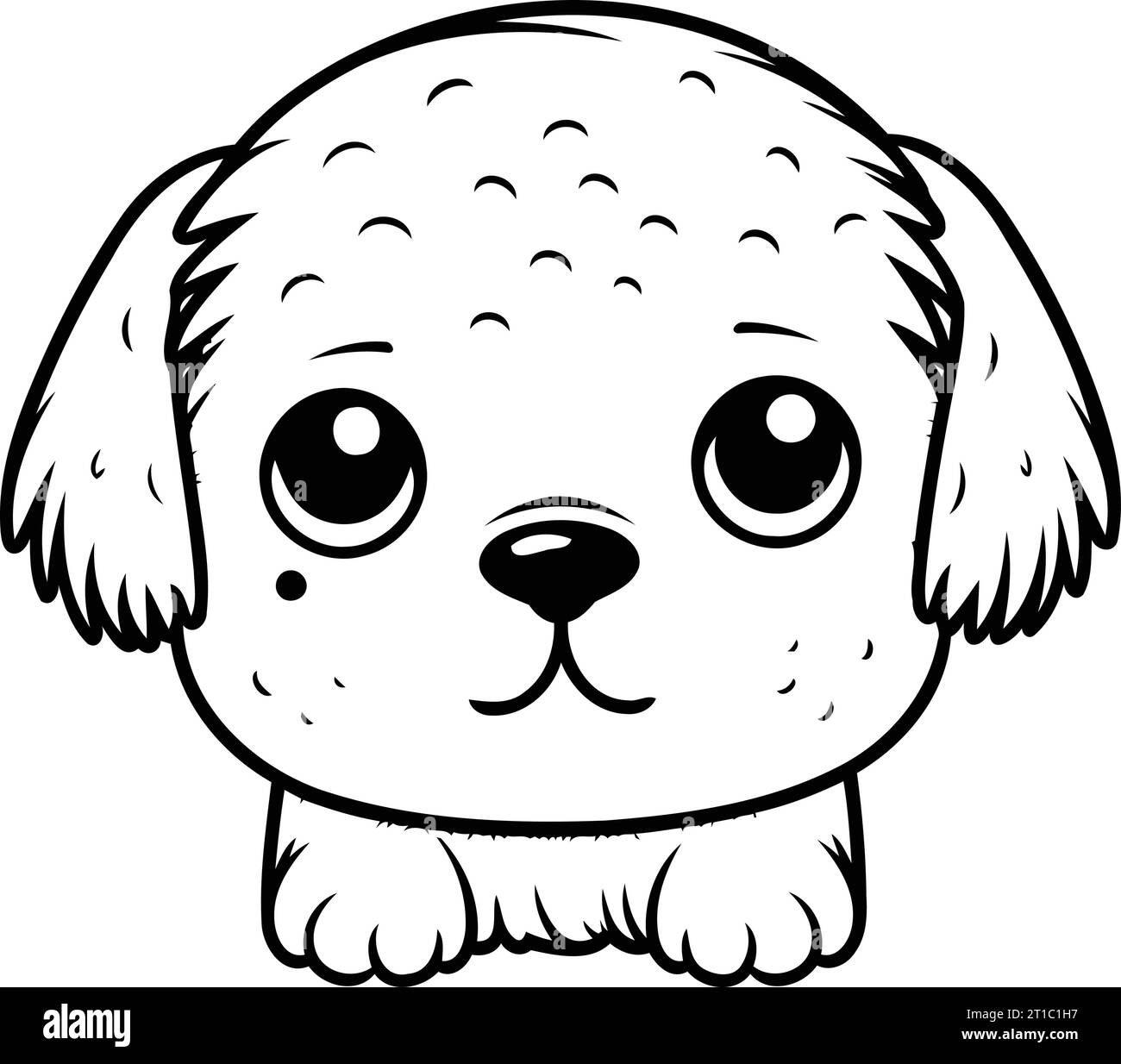Cute dog doodle. Vector illustration isolated on white background Stock ...