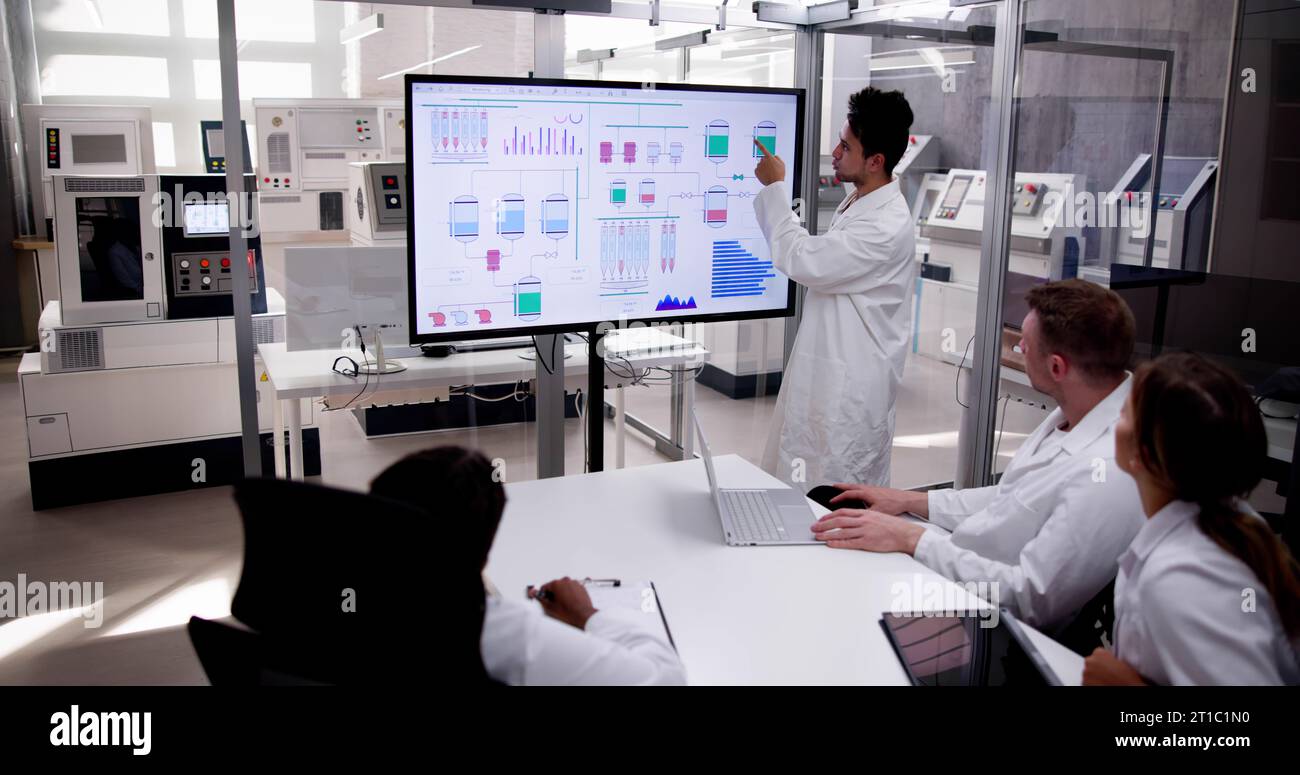 Factory Software Research And Project Design Team Meeting Stock Photo