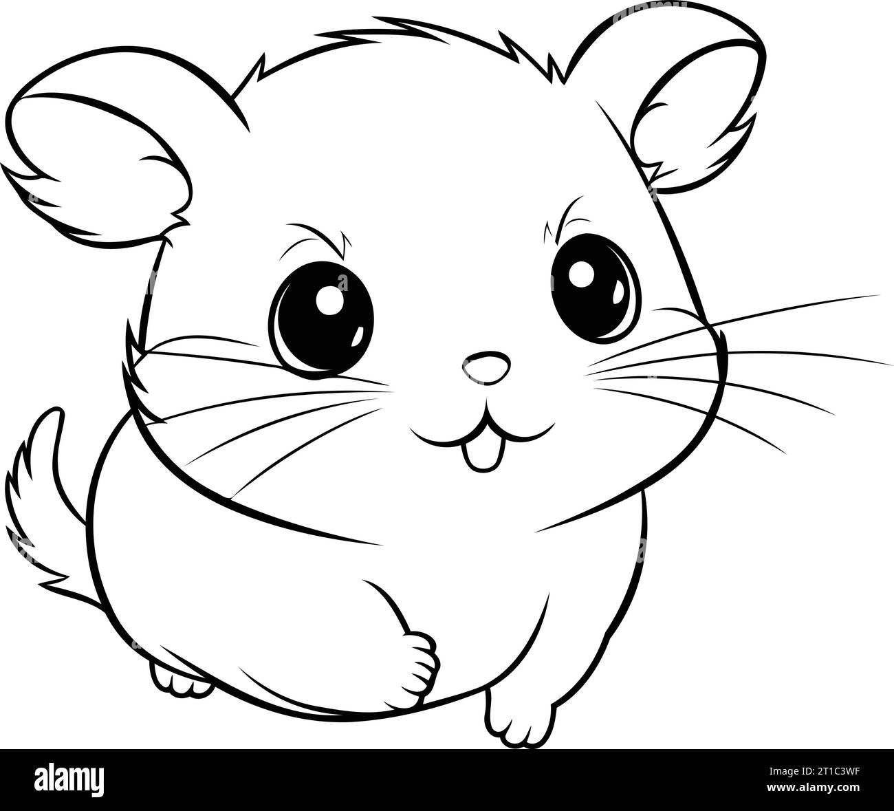 Hamster cartoon. Coloring book for children. Vector illustration Stock ...