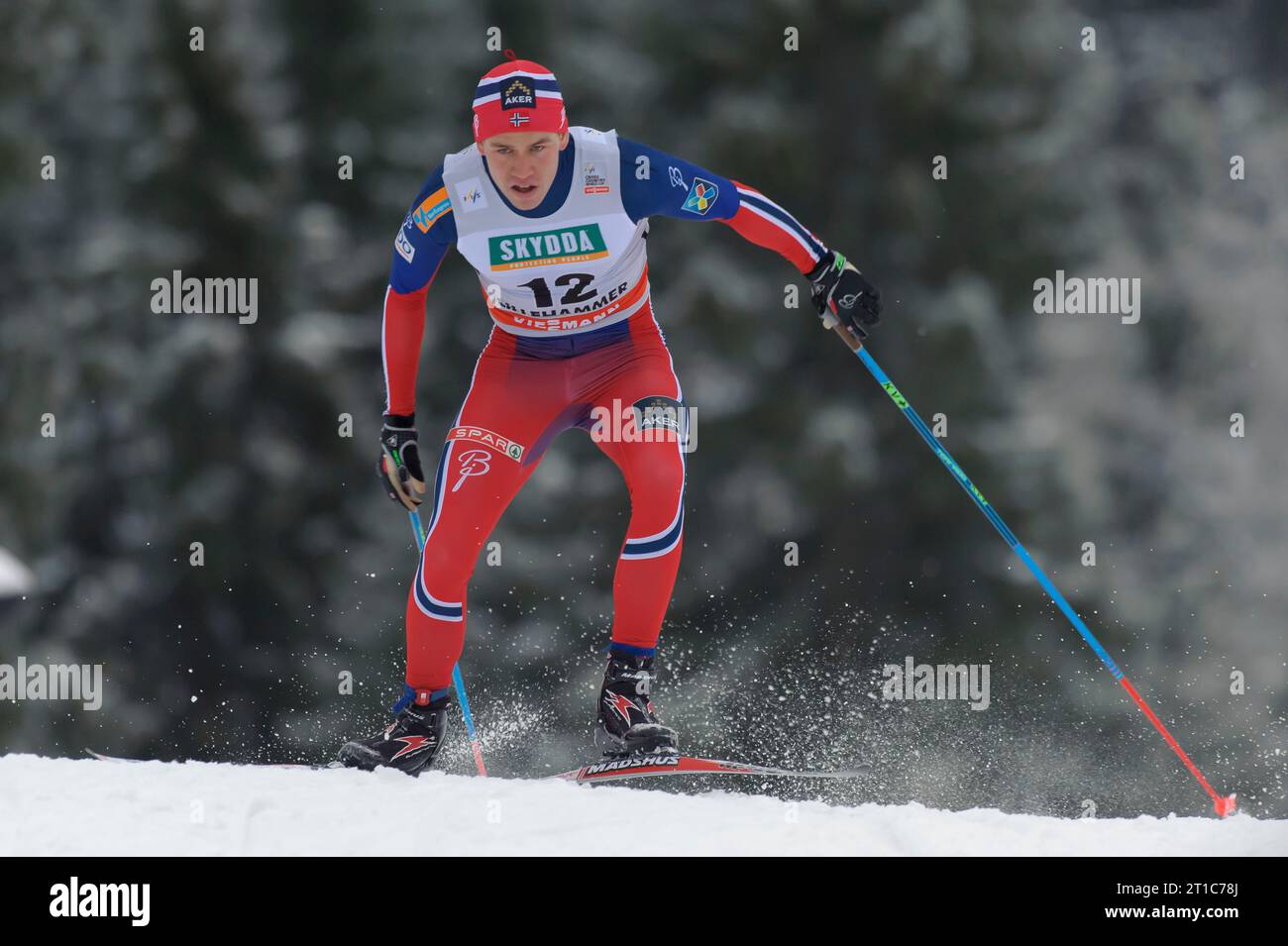 GOLBERG Paal NOR Aktion FIS Cross-Country World Cup presented by Viessmann in Lillehammer, Norwegen am 05.12.2014 Stock Photo