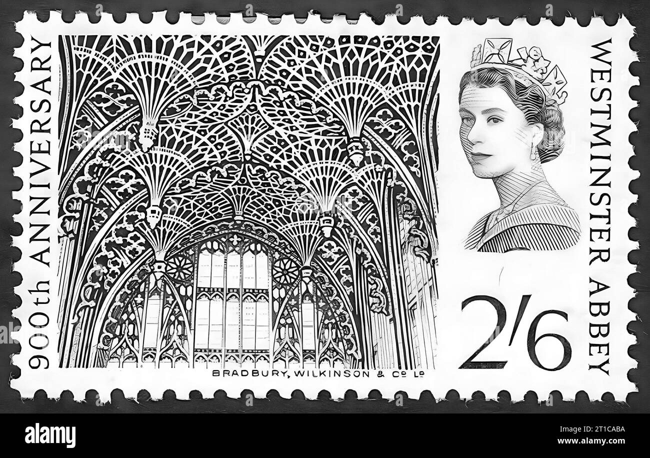 Stamp print in England Stock Photo