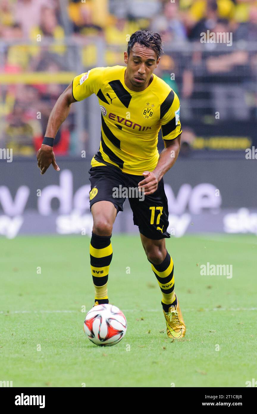 Pierre Emerick Aubameyang (17 - Borussia Dortmund) Fussball DFL Supercup in Dortmund, Deutschland am 13.08.2014 Stock Photo