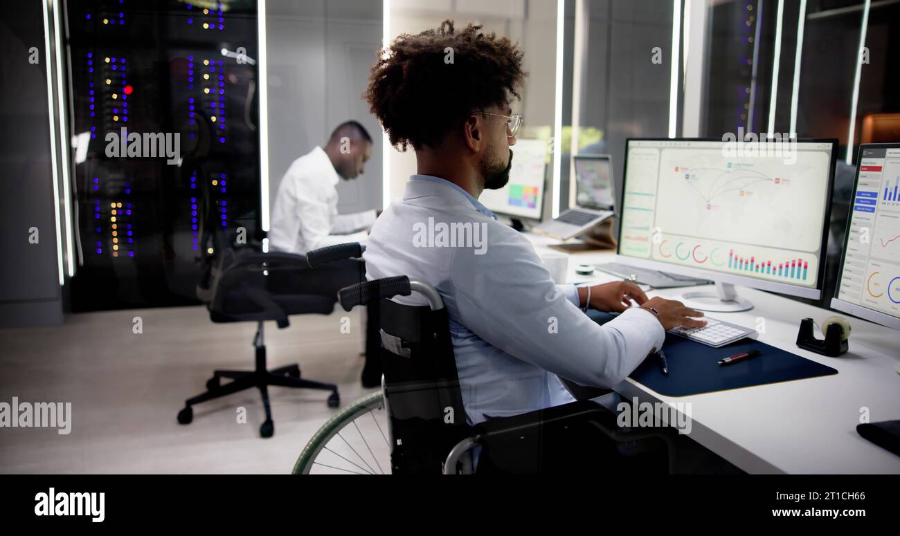 Data Analyst Using Data Analytics KPI Dashboard Stock Photo