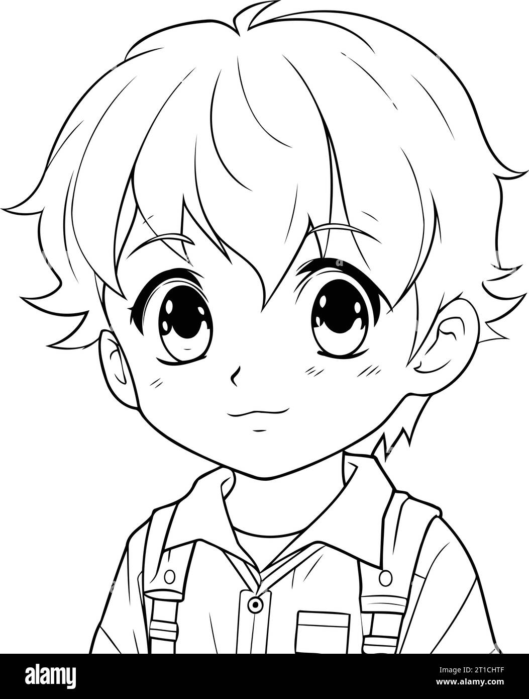 White Haired Boy Anime Drawing Print Cute Anime Boy 