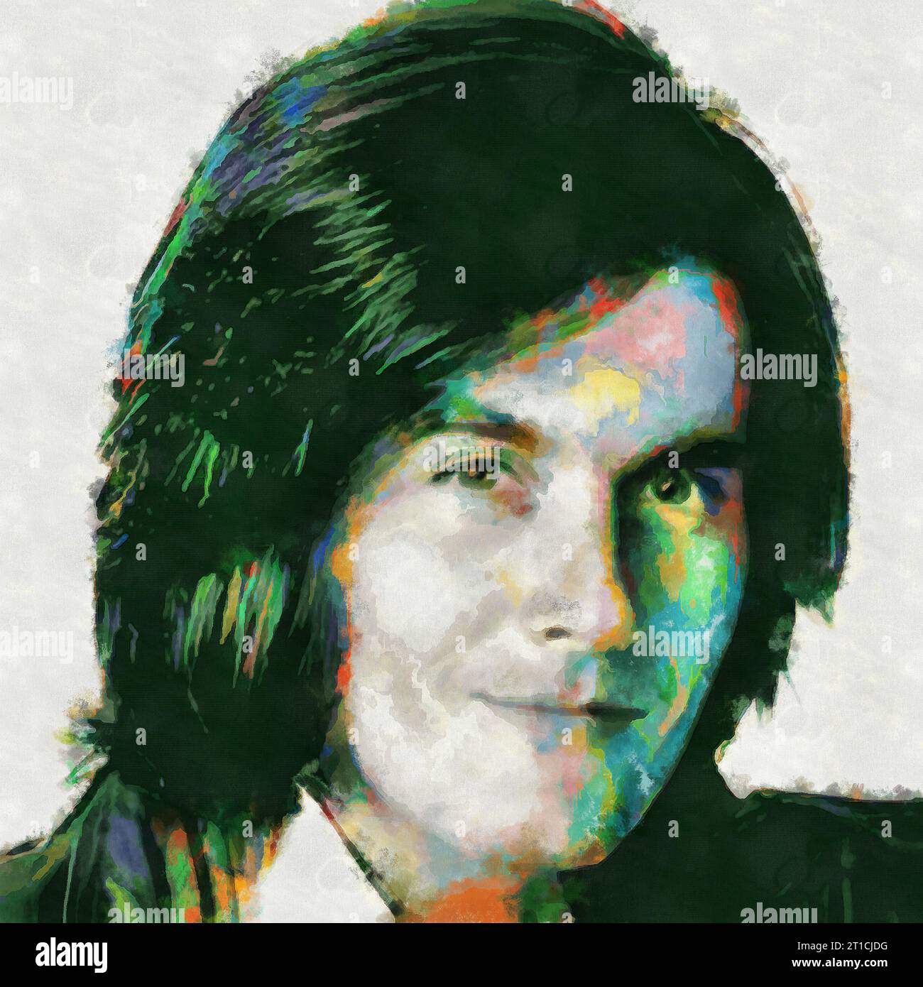 Illustrations Portrait Rod Evans, Roderick, British rock musician 