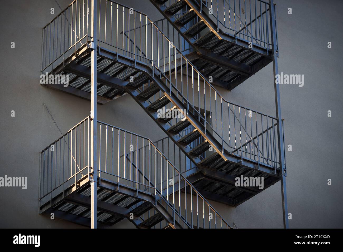 external fire escapes in a modern building Stock Photo - Alamy