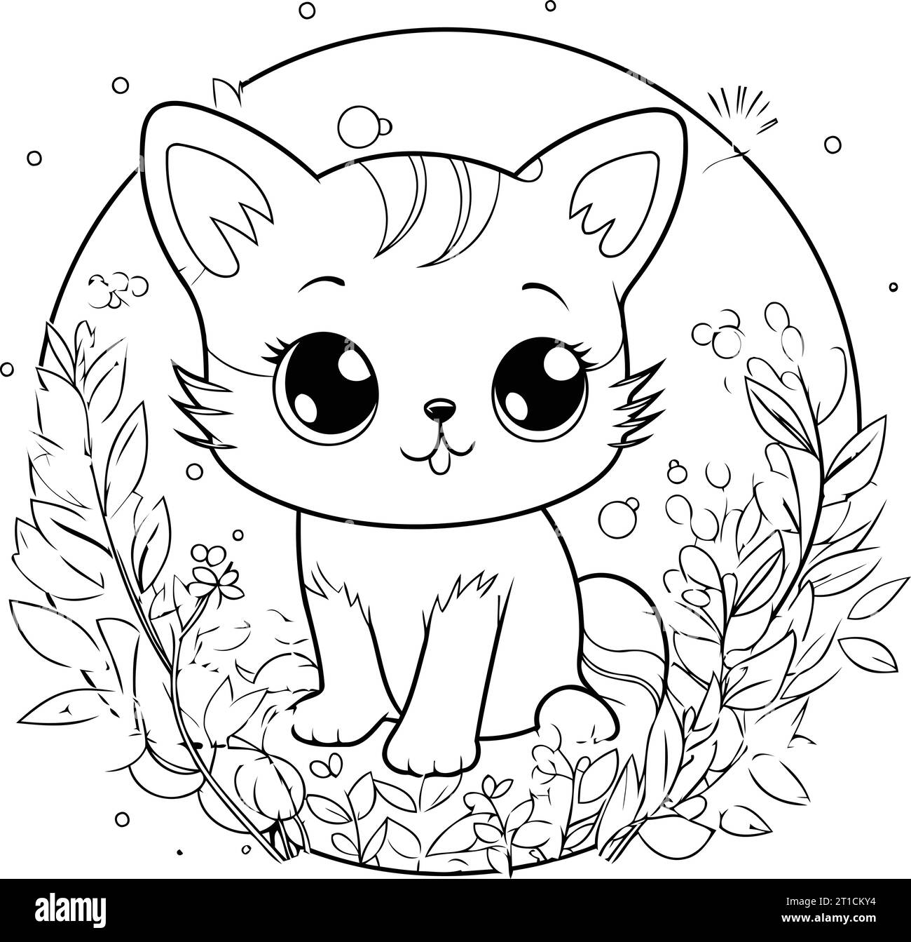 Premium Vector  Kawaii kitty clipart multicolored and black and white cute  kawaii cat