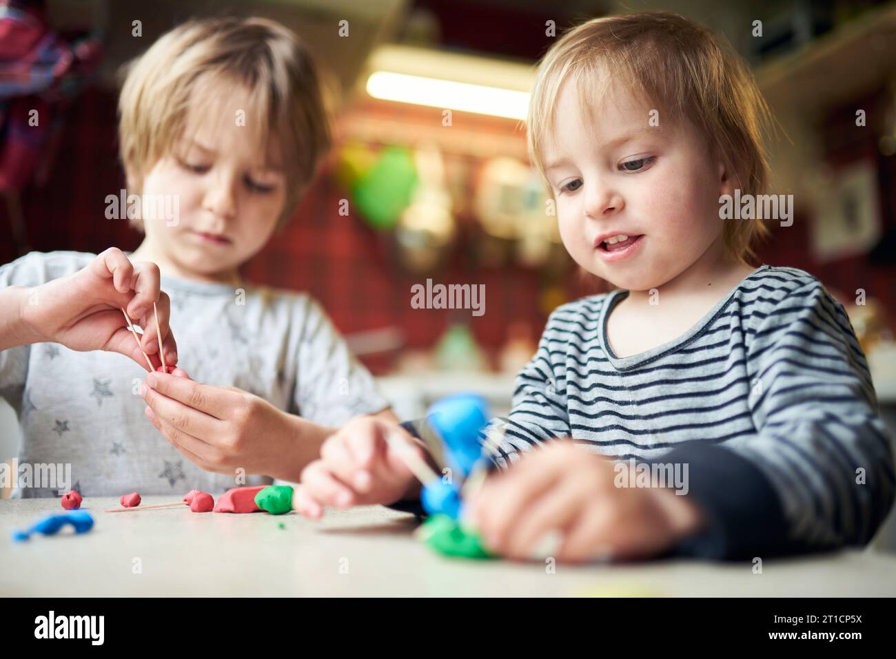 Making plasticine figures Stock Photo - Alamy