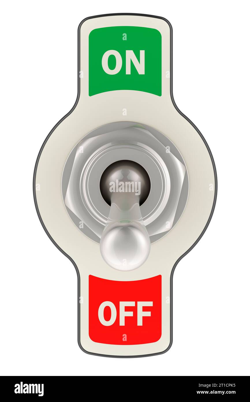 Toggle Switch, 3D rendering isolated on white background Stock Photo ...