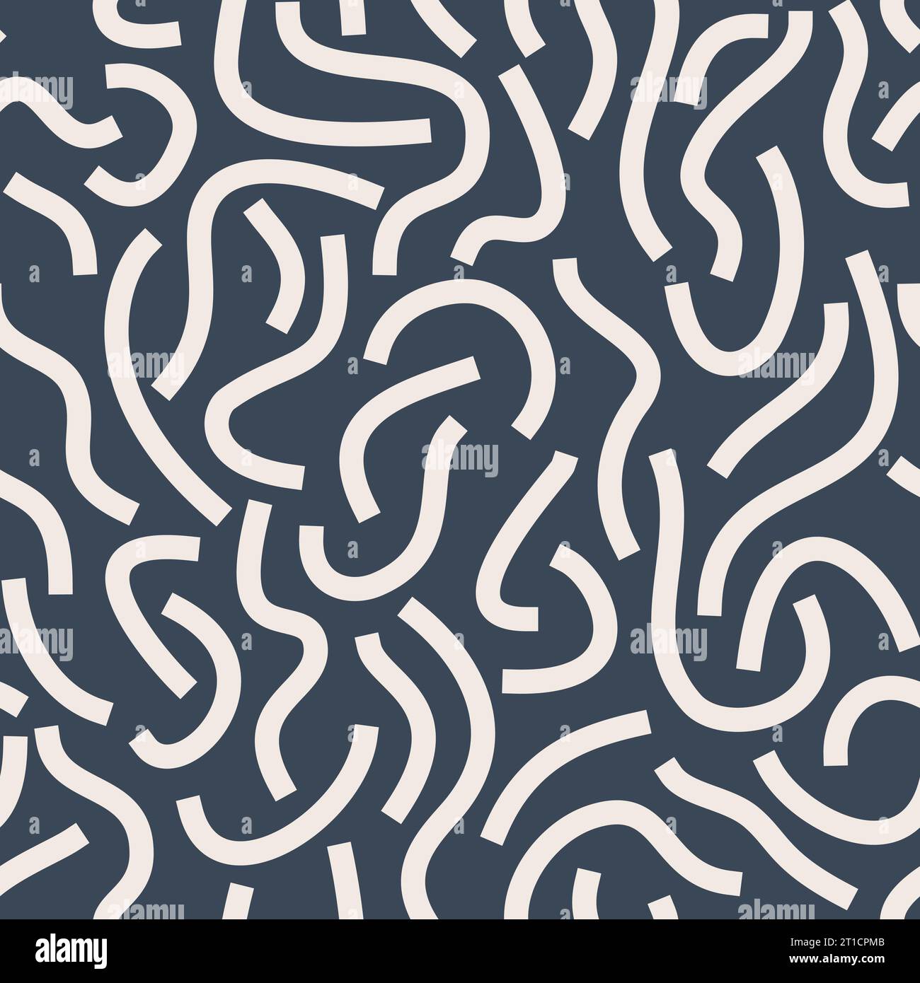 White bold Squiggles. white curved lines isolated on dark background