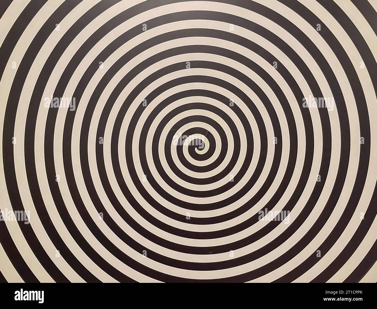 Illusion art spiral background black white Stock Photo