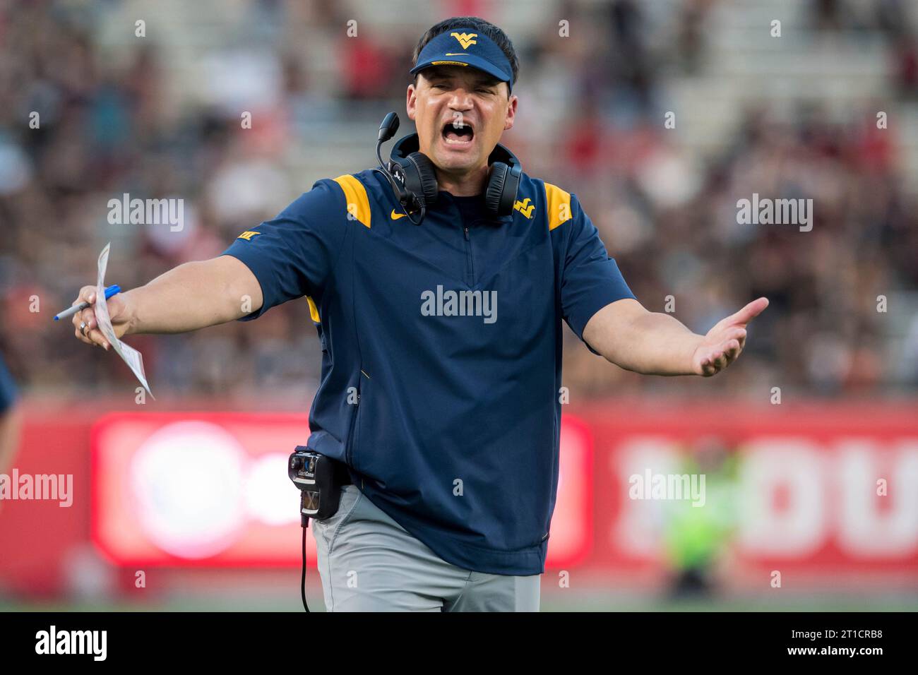 October 12, 2023: West Virginia Mountaineers head coach Neal Brown ...