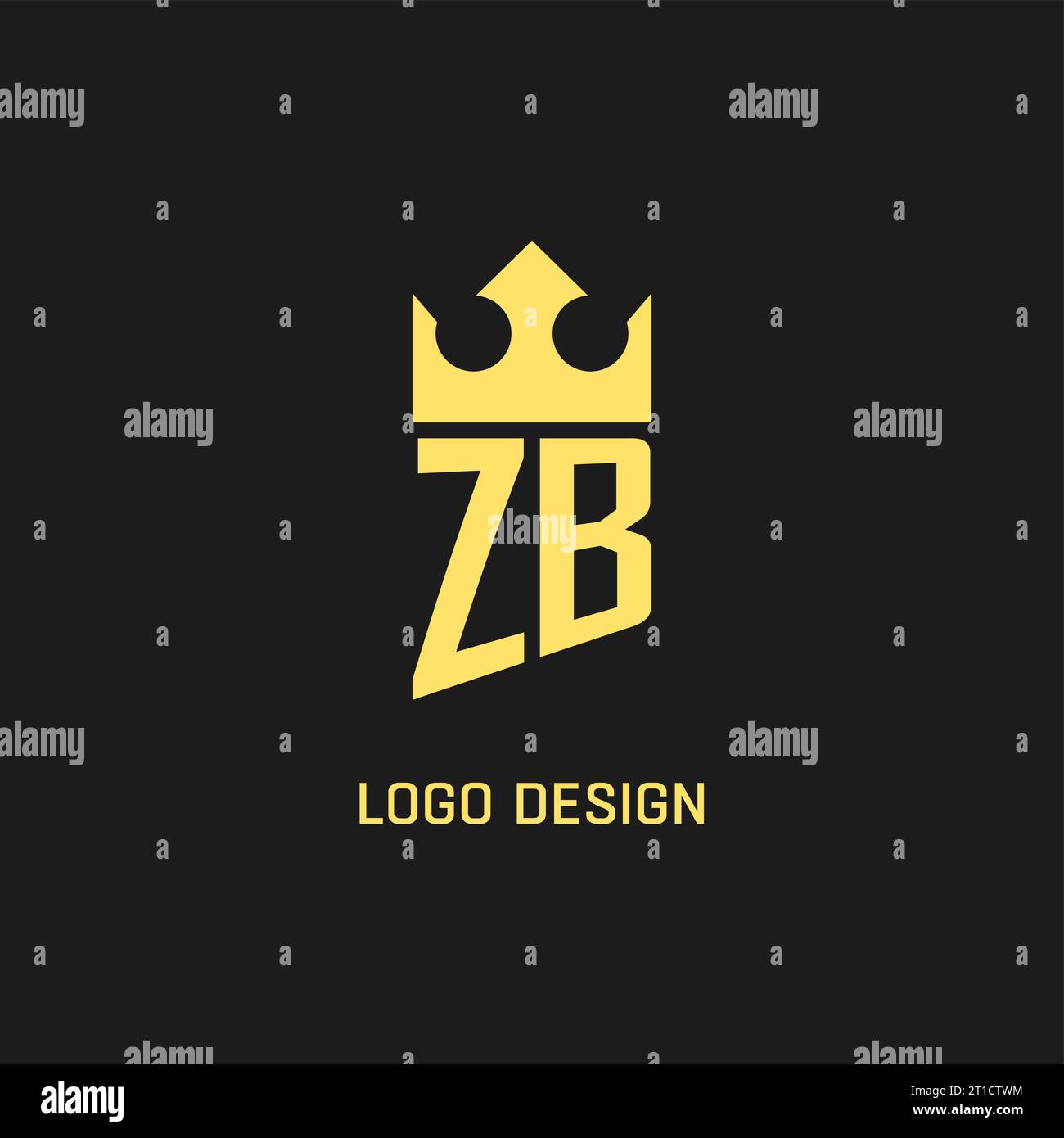 ZB Logo monogram isolated on circle element design template Stock Vector  Image & Art - Alamy