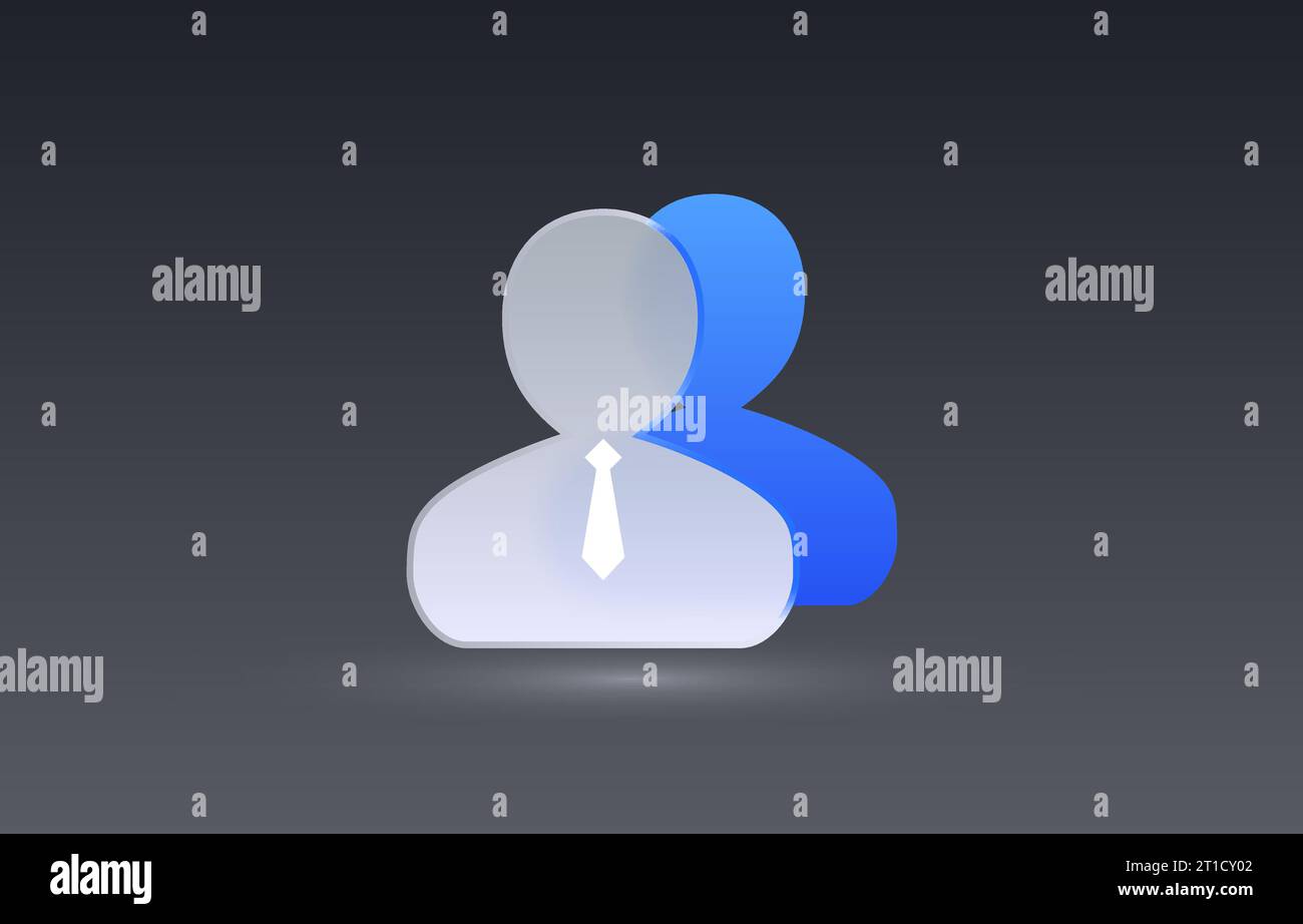 Glass person leader transparent icon, collection sign. Vector