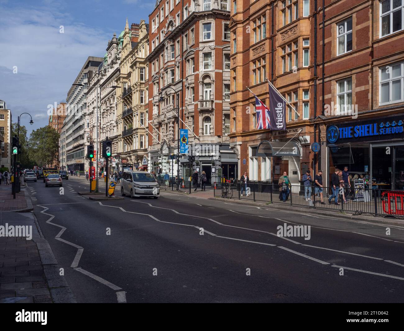 Typical central London street scene, Southampton Row, London WC1 Stock Photo
