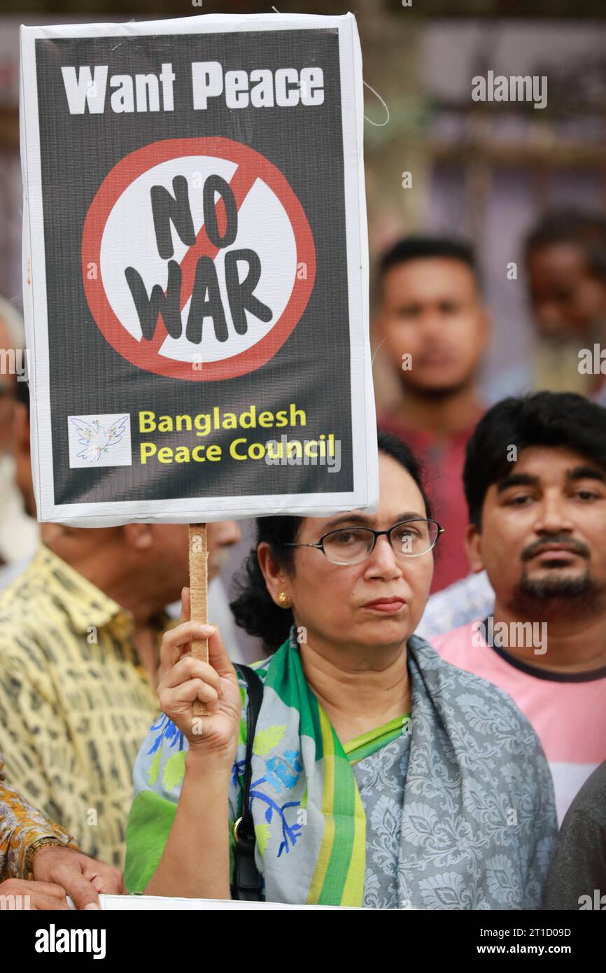 Dhaka, Bangladesh. 12th Oct, 2023. Under the banner of Bangladesh Peace