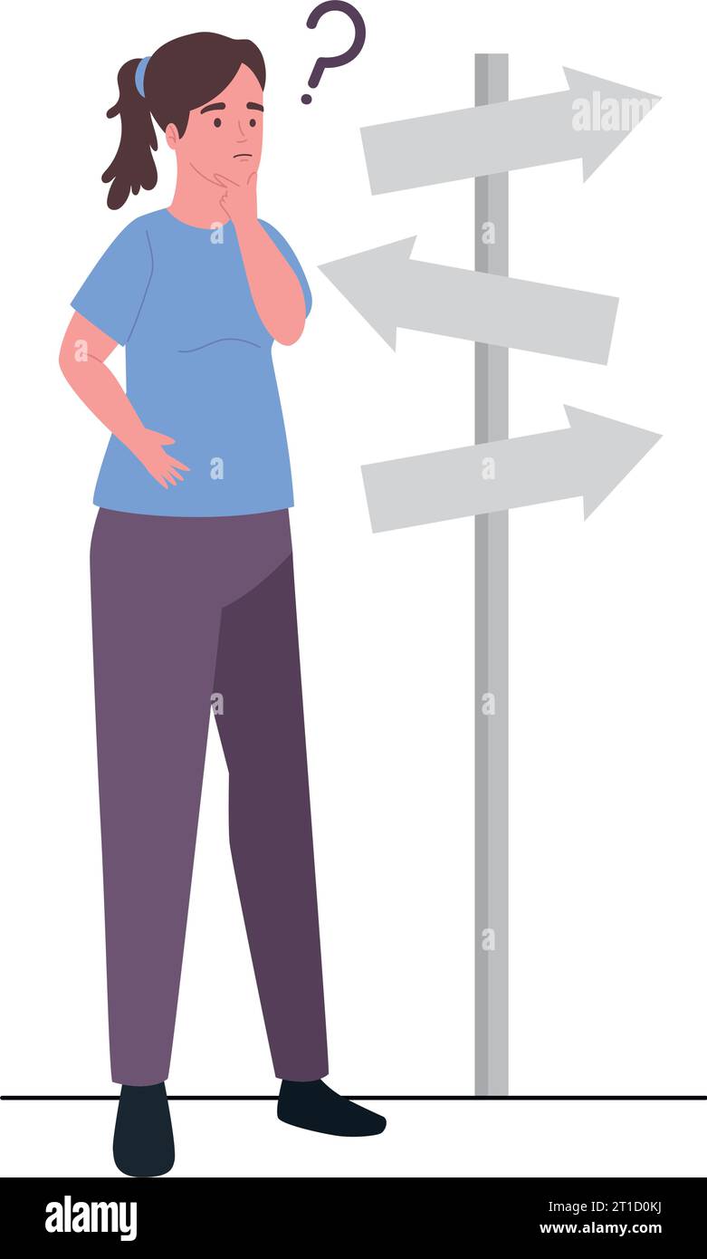 person choosing direction thinking Stock Vector Image & Art - Alamy
