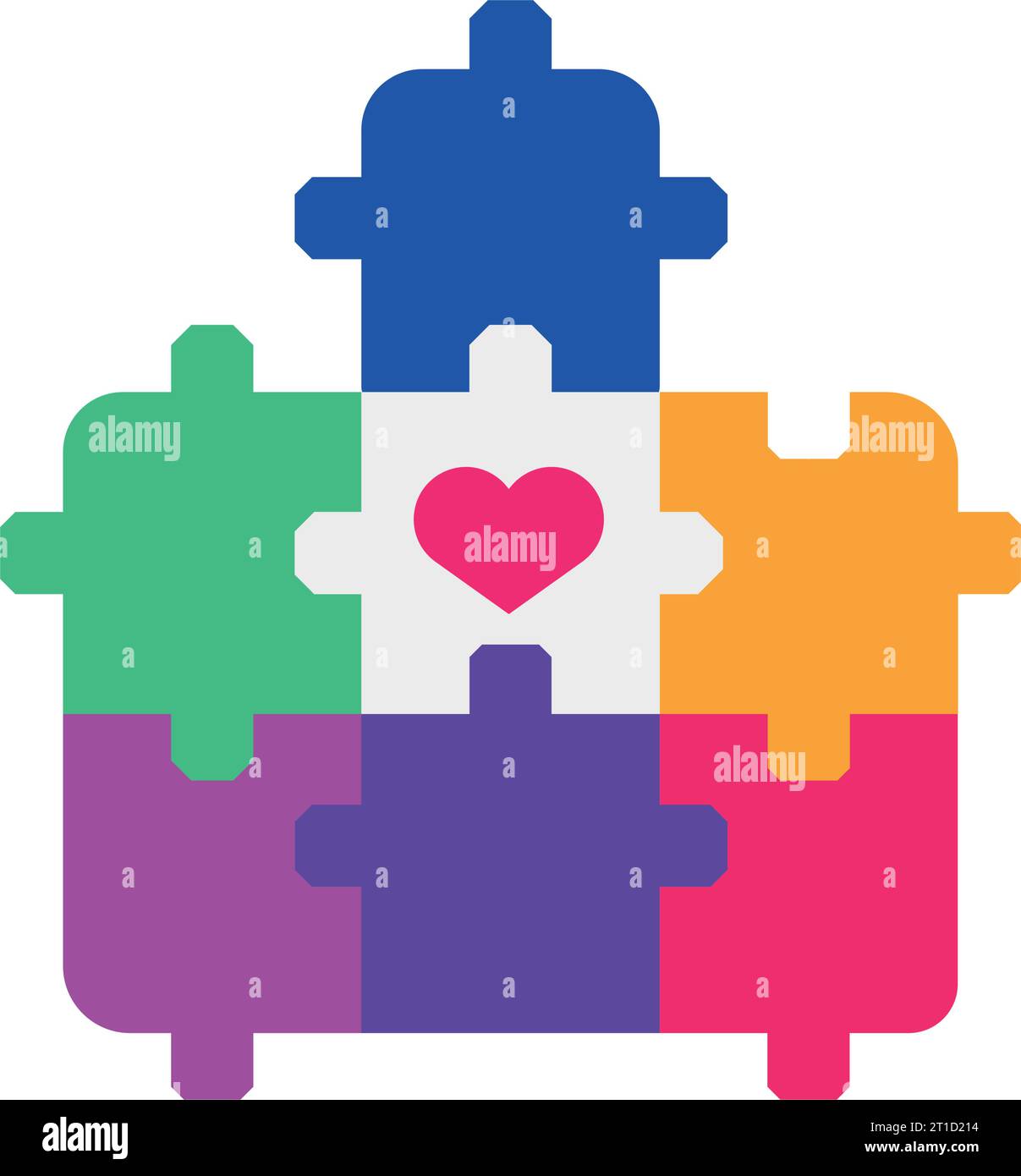 puzzle pieces isolated illustration Stock Vector Image & Art - Alamy
