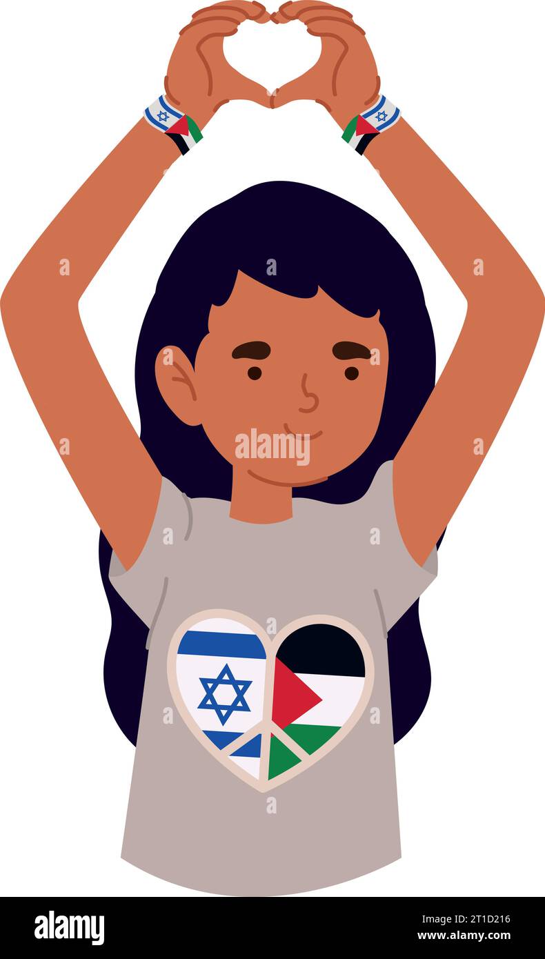 Israel Woman Icon israel and palestine flags in woman shirt Stock Vector Image & Art - Alamy