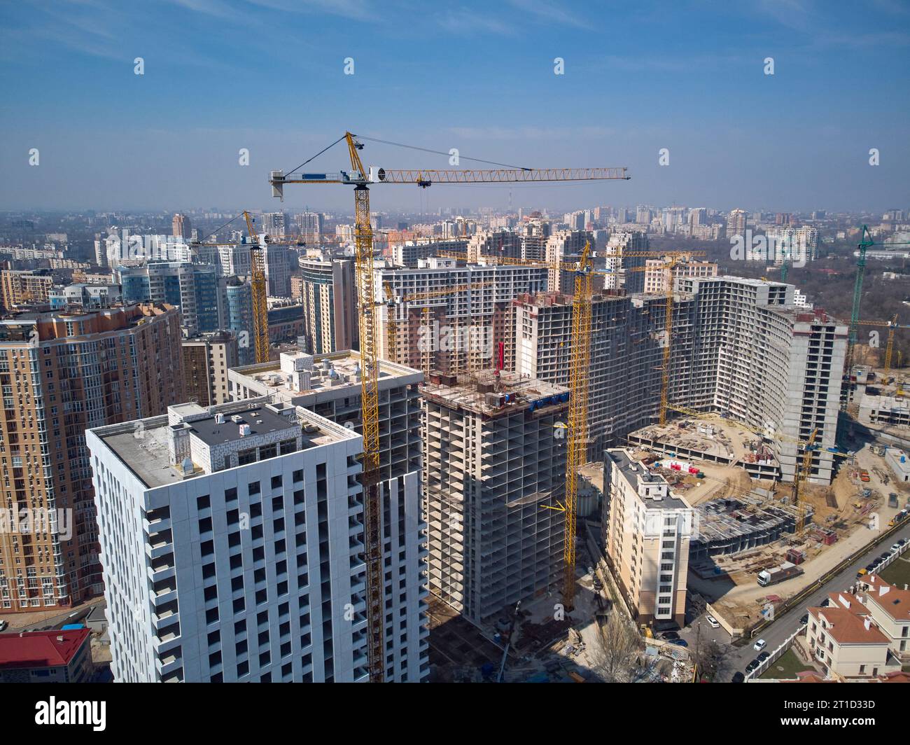 Construction site sunset aerial hi-res stock photography and images - Alamy